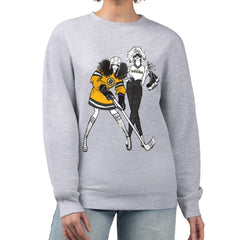 Boston Bruins G-III 4Her by Carl Banks Women's Hockey Girls Team Graphic Fleece Pullover Sweatshirt - Heather Gray Sweatshirts