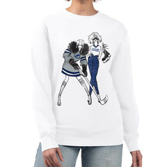 Tampa Bay Lightning G-III 4Her by Carl Banks Women's Hockey Girls Team Graphic Fleece Pullover Sweatshirt - White Sweatshirts