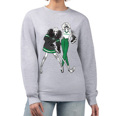 Dallas Stars G-III 4Her by Carl Banks Women's Hockey Girls Team Graphic Fleece Pullover Sweatshirt - Heather Gray Sweatshirts