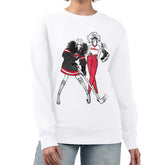 New Jersey Devils G-III 4Her by Carl Banks Women's Hockey Girls Team Graphic Fleece Pullover Sweatshirt - White Sweatshirts