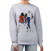 Edmonton Oilers G-III 4Her by Carl Banks Women's Hockey Girls Team Graphic Fleece Pullover Sweatshirt - Heather Gray Sweatshirts