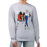 New York Islanders G-III 4Her by Carl Banks Women's Hockey Girls Team Graphic Fleece Pullover Sweatshirt - Heather Gray Sweatshirts