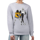 Pittsburgh Penguins G-III 4Her by Carl Banks Women's Hockey Girls Team Graphic Fleece Pullover Sweatshirt - Heather Gray Sweatshirts