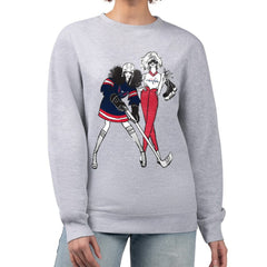 Washington Capitals G-III 4Her by Carl Banks Women's Hockey Girls Team Graphic Fleece Pullover Sweatshirt - Heather Gray Sweatshirts