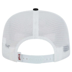 Chicago Bulls Dip-Dye 9FIFTY A-Frame Trucker Snapback Hat - White/Black on sale