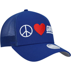 New York Giants New Era Women's Peace & Love Trucker 9FORTY Adjustable Hat - Royal for sale