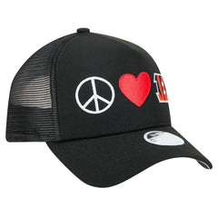 Cincinnati Bengals New Era Women's Peace & Love Trucker 9FORTY Adjustable Hat - Black for sale