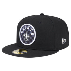 New Orleans Saints New Era Checkered 59FIFTY Fitted Hat - Black discount
