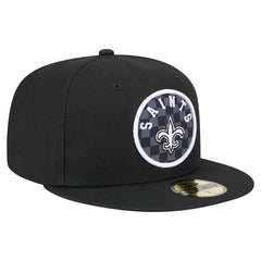New Orleans Saints New Era Checkered 59FIFTY Fitted Hat - Black discount