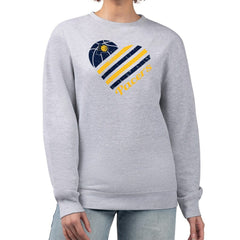 Indiana Pacers G-III 4Her by Carl Banks Women's Heart Graphic Fleece Pullover Sweatshirt - Heather Gray shop