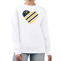 Indiana Pacers G-III 4Her by Carl Banks Women's Heart Graphic Fleece Pullover Sweatshirt - White sale
