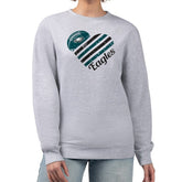 Philadelphia Eagles G-III 4Her by Carl Banks Women's Heart Graphic Fleece Pullover Sweatshirt - Heather Gray cheap