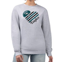 Philadelphia Eagles G-III 4Her by Carl Banks Women's Heart Graphic Fleece Pullover Sweatshirt - Heather Gray cheap