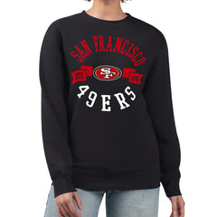 San Francisco 49ers G-III 4Her by Carl Banks Women's Large Team Graphic Fleece Pullover Sweatshirt - Black sale