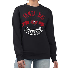 Tampa Bay Buccaneers G-III 4Her by Carl Banks Women's Large Team Graphic Fleece Pullover Sweatshirt - Black cheap