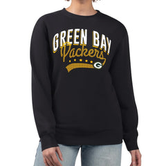 Green Bay Packers G-III 4Her by Carl Banks Women's Filigree Logo Graphic Fleece Pullover Sweatshirt - Black online