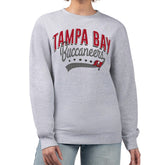 Tampa Bay Buccaneers G-III 4Her by Carl Banks Women's Filigree Logo Graphic Fleece Pullover Sweatshirt - Heather Gray outlet