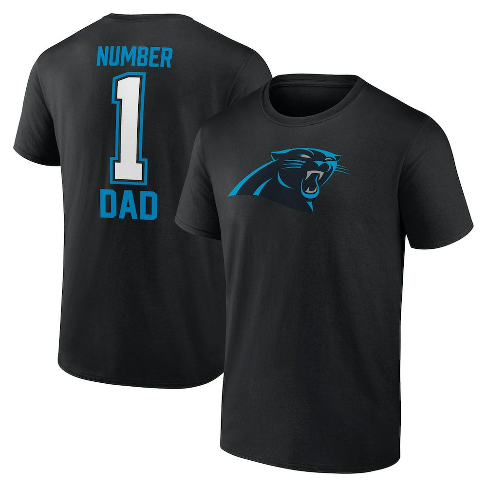 Carolina Panthers Father's Day #1 Dad T-Shirt - Black outlet