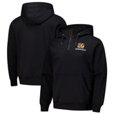 Cincinnati Bengals Dunbrooke Unisex Defender Quarter-Zip Hoodie - Black discount
