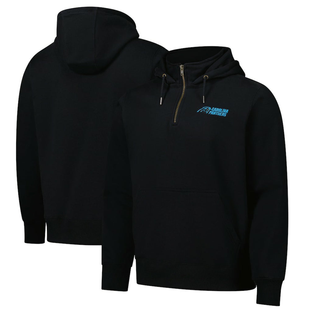 Carolina Panthers Dunbrooke Unisex Defender Quarter-Zip Hoodie - Black outlet