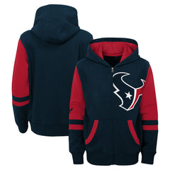 Houston Texans Preschool Stadium Color Block Full-Zip Hoodie - Navy for sale