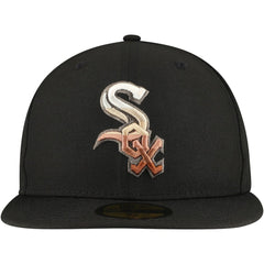 Chicago White Sox Dune Gradient Side Patch 59FIFTY Fitted Hat Black