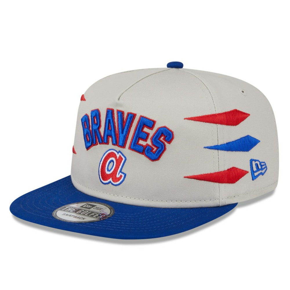 Atlanta Braves Iron Golfer Snapback Hat Cream
