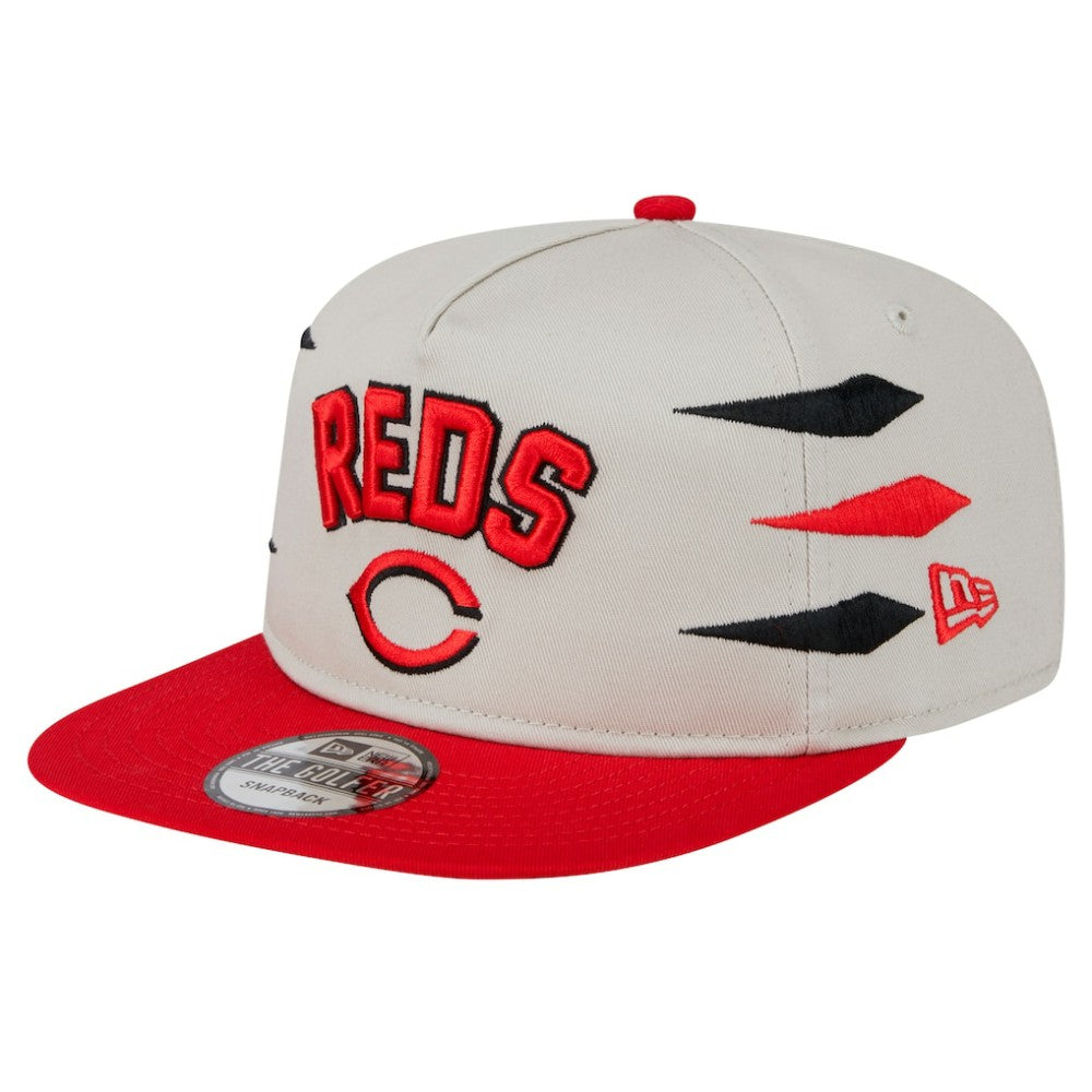 Cincinnati Reds Iron Golfer Snapback Hat Cream
