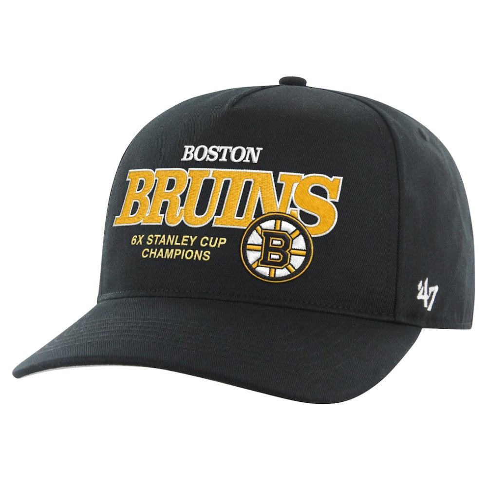 Boston Bruins '47 6X Stanley Cup Champions Penalty Box Hitch Adjustable Hat - Black Hats
