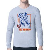 New York Islanders Starter Player Grid Long Sleeve T-Shirt - Heather Gray T-shirts
