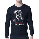 Columbus Blue Jackets Starter Player Grid Long Sleeve T-Shirt - Navy T-shirts