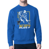 St. Louis Blues Starter Player Grid Fleece Pullover Sweatshirt - Blue Sweatshirts