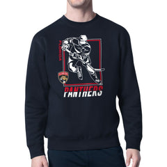 Florida Panthers Starter Player Grid Fleece Pullover Sweatshirt - Navy Sweatshirts