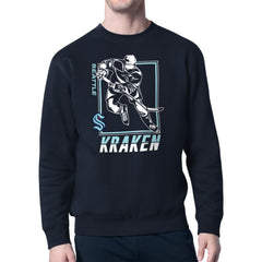 Seattle Kraken Starter Player Grid Fleece Pullover Sweatshirt - Deep Sea Blue Sweatshirts