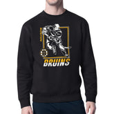 Boston Bruins Starter Player Grid Fleece Pullover Sweatshirt - Black Sweatshirts