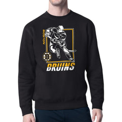 Boston Bruins Starter Player Grid Fleece Pullover Sweatshirt - Black Sweatshirts