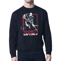 Washington Capitals Starter Player Grid Fleece Pullover Sweatshirt - Navy Sweatshirts