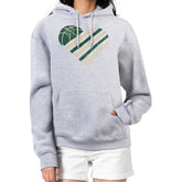 Milwaukee Bucks G-III 4Her by Carl Banks Women's Heart Pullover Hoodie - Heather Gray cheap