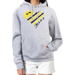 Utah Jazz G-III 4Her by Carl Banks Women's Heart Pullover Hoodie - Heather Gray outlet