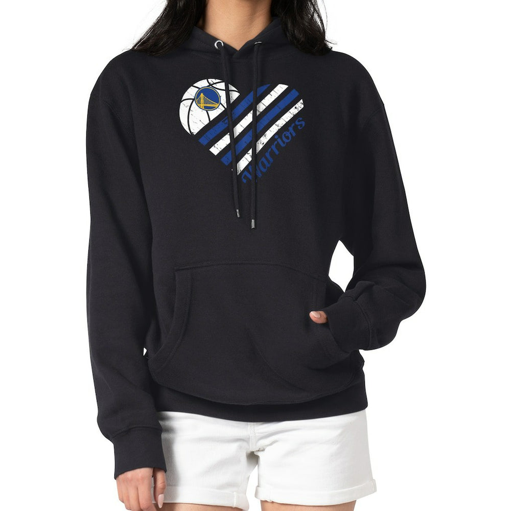 Golden State Warriors G-III 4Her by Carl Banks Women's Heart Pullover Hoodie - Black for sale