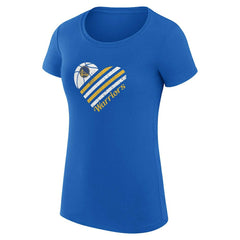 Golden State Warriors G-III 4Her by Carl Banks Women's Super-Slim Fit Lightweight Heart T-Shirt sale - Royal cheap