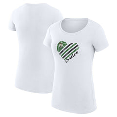 Boston Celtics G-III 4Her by Carl Banks Women's Super-Slim Fit Lightweight Heart T-Shirt - White online