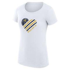 Indiana Pacers G-III 4Her by Carl Banks Women's Super-Slim Fit Lightweight Heart T-Shirt - White cheap