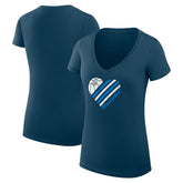 Oklahoma City Thunder G-III 4Her by Carl Banks Women's Super-Slim Fit Lightweight Heart V-Neck T-Shirt - Navy online