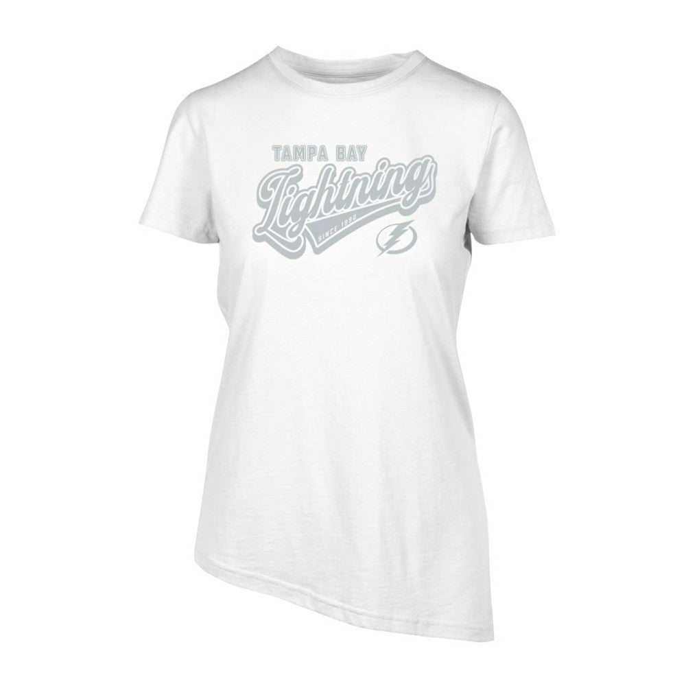 Tampa Bay Lightning Levelwear Women's Birch Sweep T-Shirt - White T-shirts