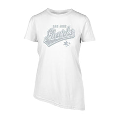 San Jose Sharks Levelwear Women's Birch Sweep T-Shirt - White T-shirts