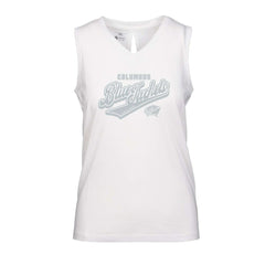 Columbus Blue Jackets Levelwear Women's Paisley Sweep V-Neck Tank Top - White Tank Top