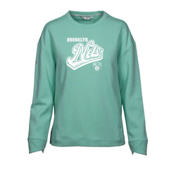 Brooklyn Nets Levelwear Women's Fiona Sweep Pullover Sweatshirt - Mint outlet