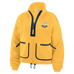 Nashville Predators WEAR by Erin Andrews Women's Polar Fleece Half-Zip Jacket - Gold Jackets