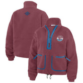 Colorado Avalanche WEAR by Erin Andrews Women's Polar Fleece Half-Zip Jacket - Burgundy Jackets